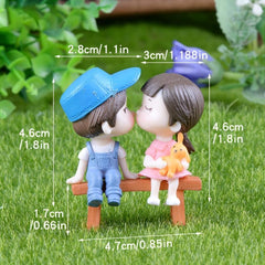 Couple Statue Miniature Garden Decor DIY Bonsai Accessory