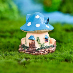 1pc Mini Mushroom House Figurine Micro Landscape Ornament DIY Fairy Garden Decor