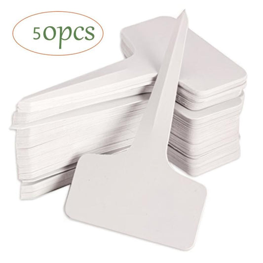 50pcs Plastic Plant Labels T-shaped Waterproof Tags