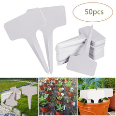 50pcs Plastic Plant Labels T-shaped Waterproof Tags