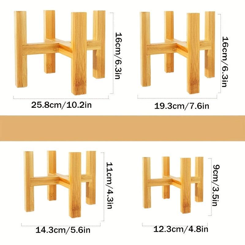Bamboo Flower Holder Pot Holder Nordic Floor Stand Rack Balcony