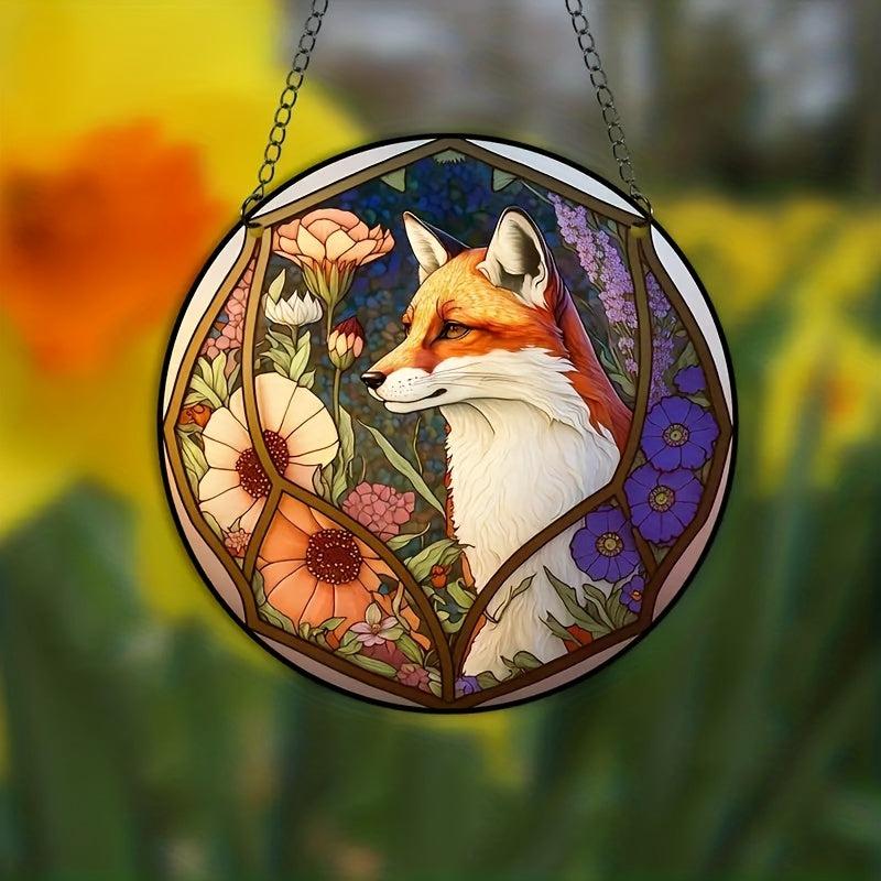 Acrylic Fox Light Catcher Window Hanging Home Garden Decoration