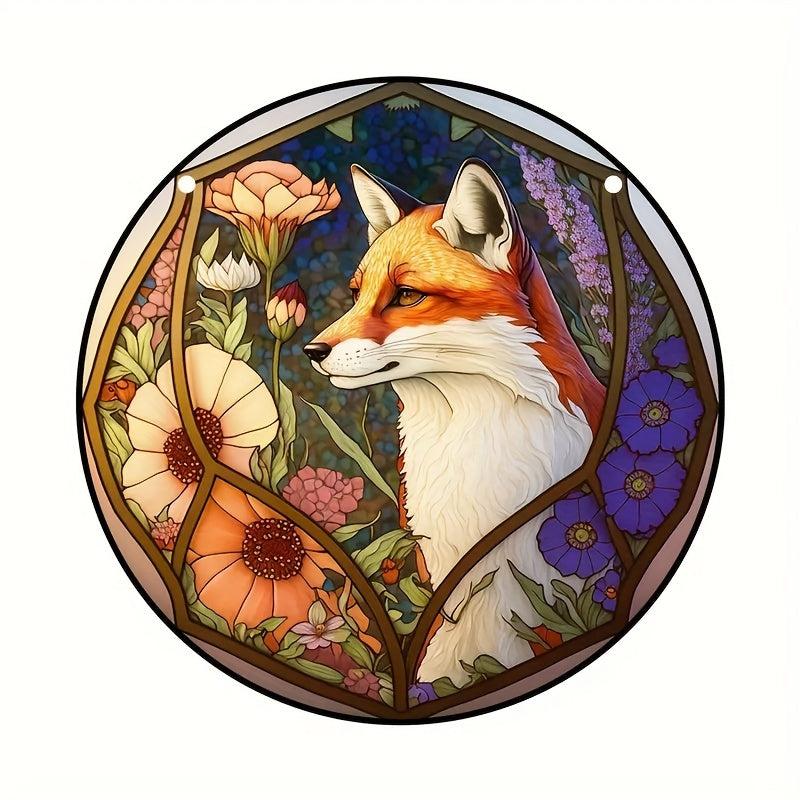 Acrylic Fox Light Catcher Window Hanging Home Garden Decoration