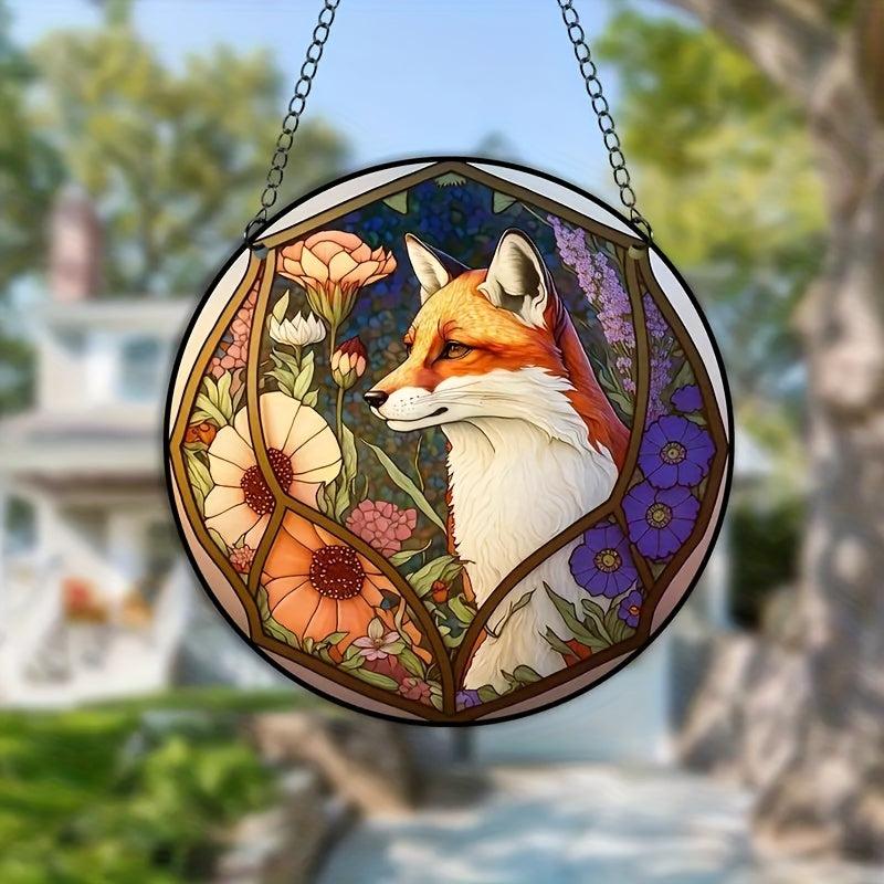 Acrylic Fox Light Catcher Window Hanging Home Garden Decoration
