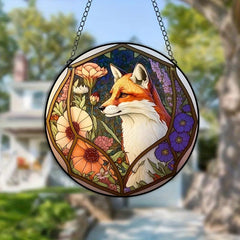 Acrylic Fox Light Catcher Window Hanging Home Garden Decoration