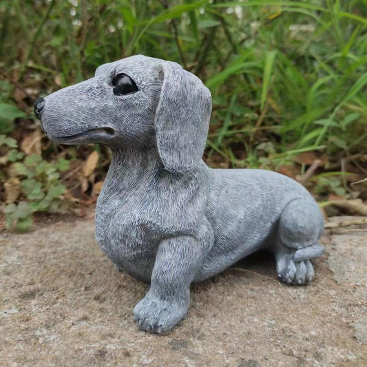 Garden Dog Statues Creative Resin Crafts Ornaments Indoor Outdoor Decor