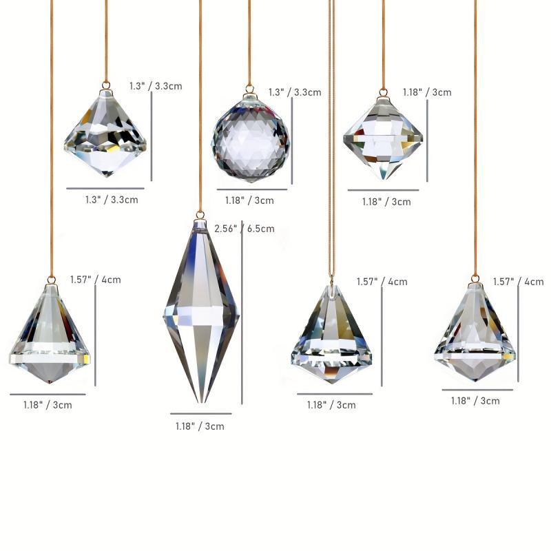 Crystal Suncatcher Hanging Ball Pendant Prism Rainbow Maker Window Decor