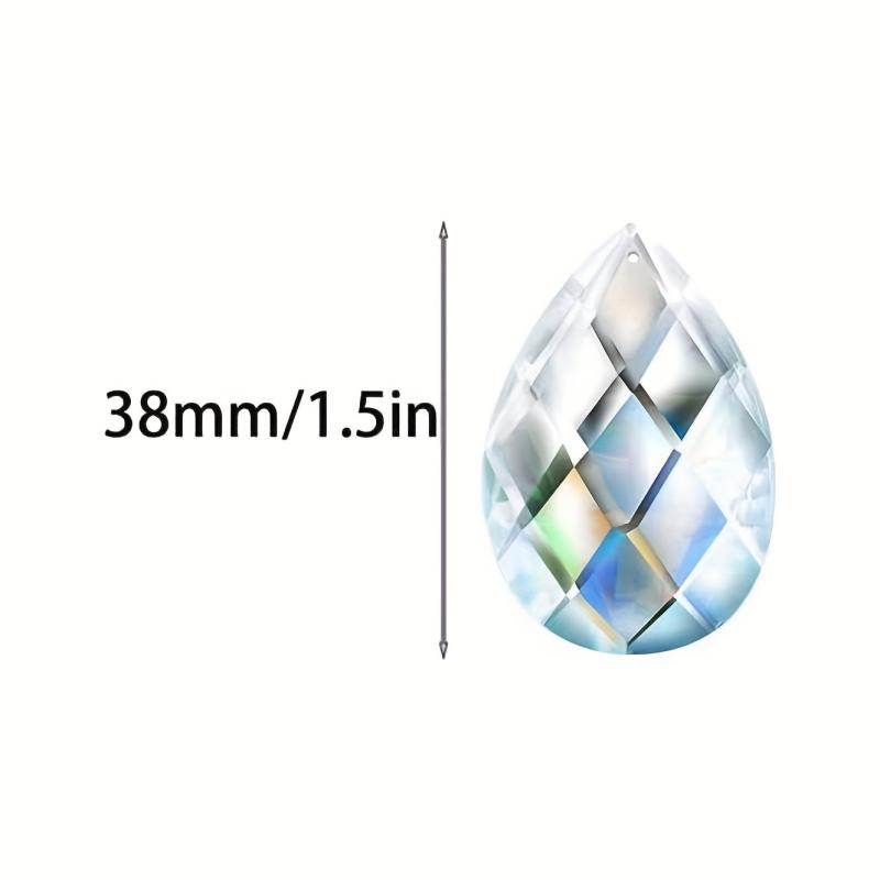 2pcs Crystal Pendant 38mm Sunlight Catcher Glass Chandelier DIY Hanging Pendant