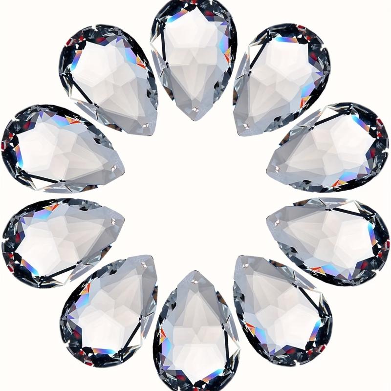 2pcs Crystal Pendant 38mm Sunlight Catcher Glass Chandelier DIY Hanging Pendant
