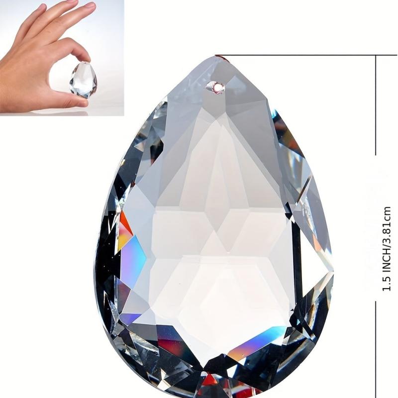 2pcs Crystal Pendant 38mm Sunlight Catcher Glass Chandelier DIY Hanging Pendant