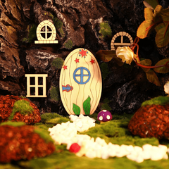 64pcs Wooden Fairy Doors DIY Craft Kit for Home Decor Weddings