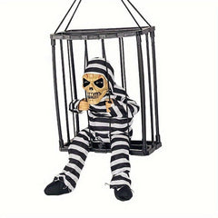 Creepy Cage Ghost Movable Halloween Decor