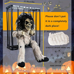 Creepy Cage Ghost Movable Halloween Decor