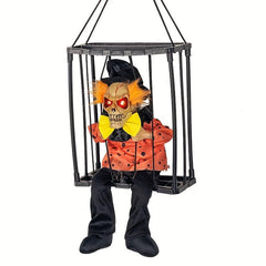 Creepy Cage Ghost Movable Halloween Decor