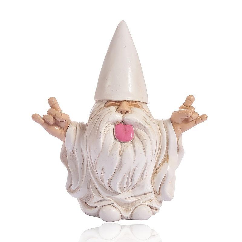 Dwarf in Robe Resin Ornament for Garden Decor