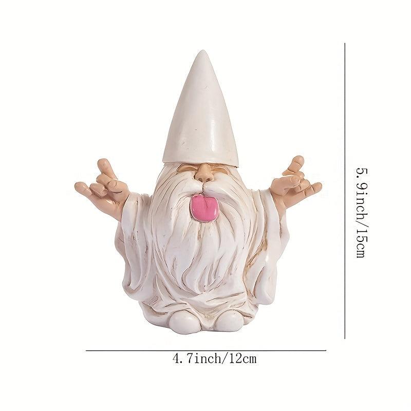 Dwarf in Robe Resin Ornament for Garden Decor