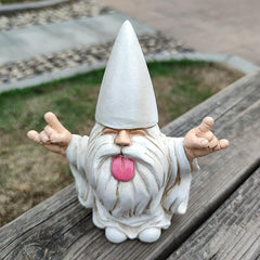 Dwarf in Robe Resin Ornament for Garden Decor