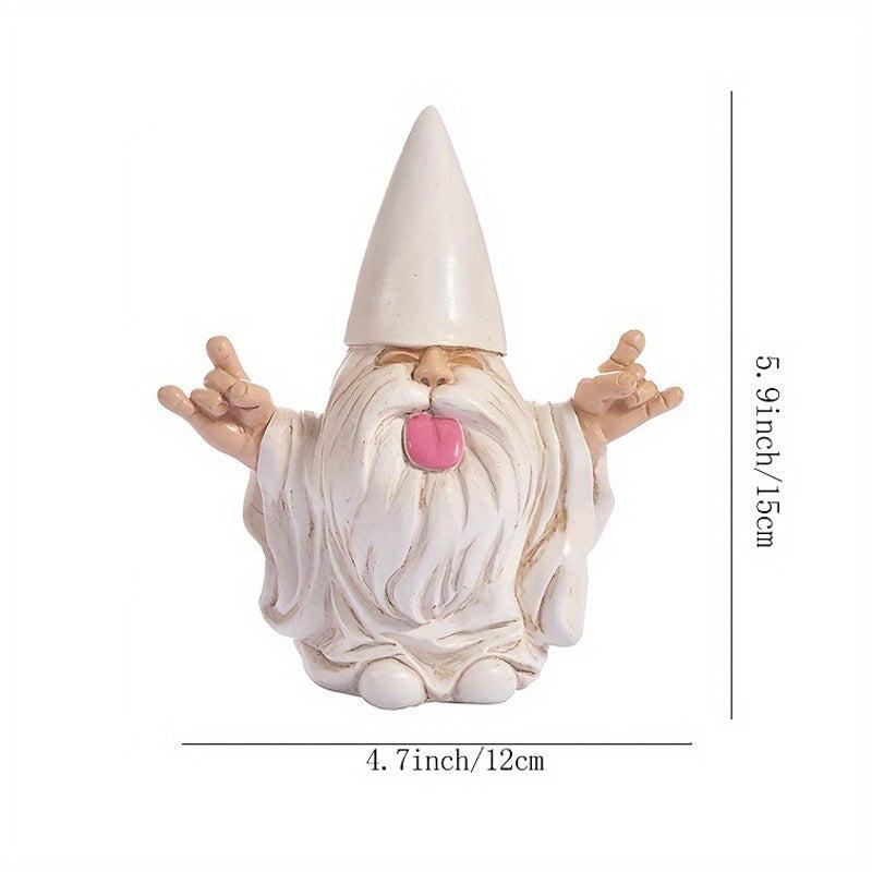 Dwarf in Robe Resin Ornament for Garden Decor