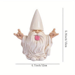 Dwarf in Robe Resin Ornament for Garden Decor