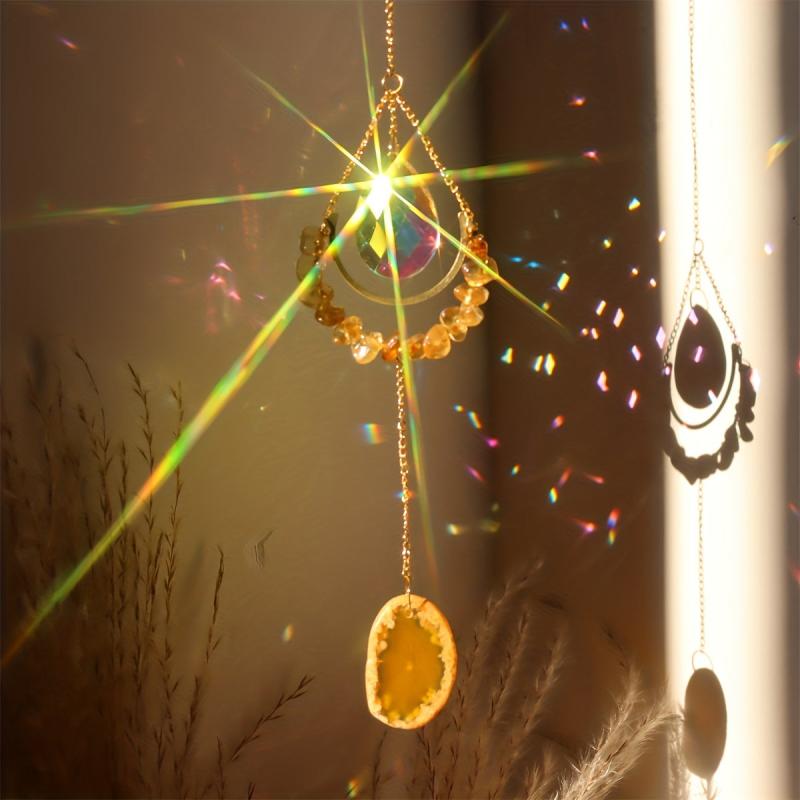 Crystal Wind Chime Sun Catcher - Elegant Home Decor Accent