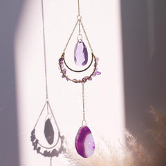 Crystal Wind Chime Sun Catcher - Elegant Home Decor Accent