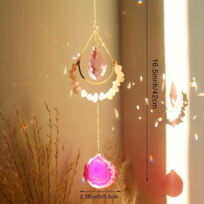 Crystal Wind Chime Sun Catcher - Elegant Home Decor Accent