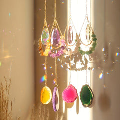 Crystal Wind Chime Sun Catcher - Elegant Home Decor Accent
