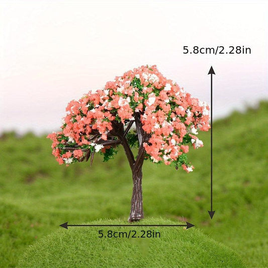 2pcs Simulation Trees Statue Micro Landscape Bonsai Accessories