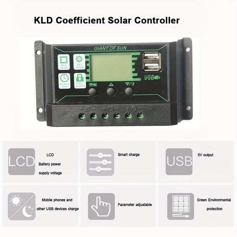 Solar Charge Controller 30A 20A 10A 12V 24V Auto