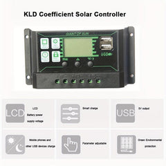 Solar Charge Controller 30A 20A 10A 12V 24V Auto
