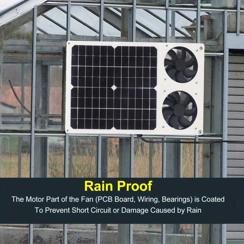 12W Solar Air Purification Exhaust Fan Kitchen Bathroom Universal