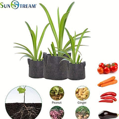 10 Pack Thickened Nonwoven Fabric Grow Bags Handles Plant Vegetable Growing Bag