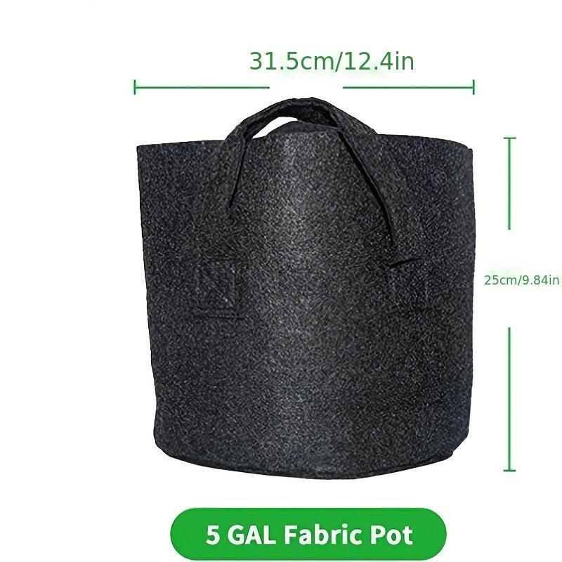 10 Pack Thickened Nonwoven Fabric Grow Bags Handles Plant Vegetable Growing Bag
