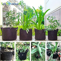 10 Pack Thickened Nonwoven Fabric Grow Bags Handles Plant Vegetable Growing Bag