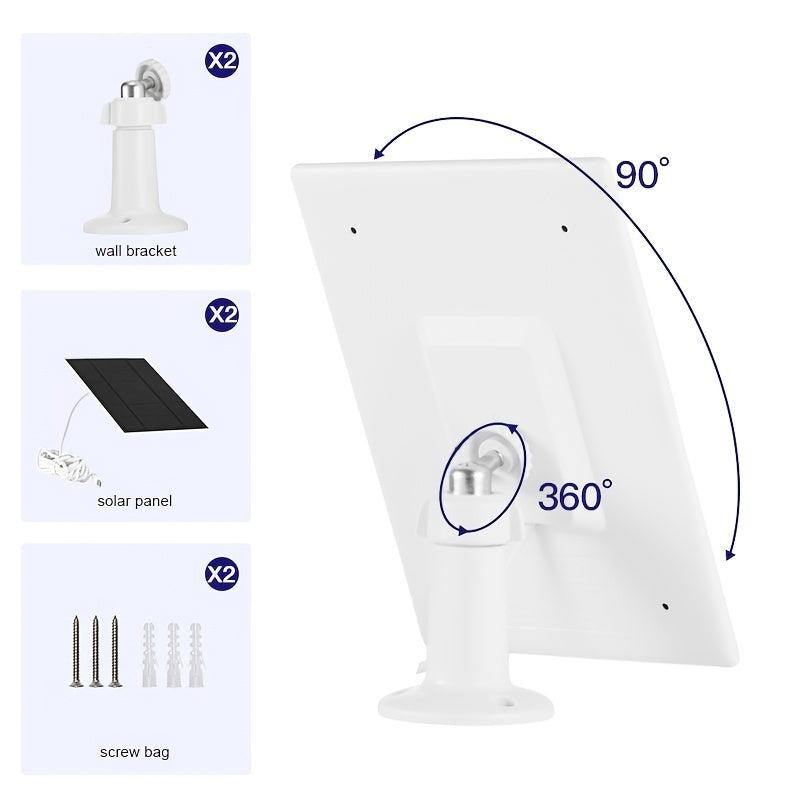 2 Packs 6V Solar Panel for Security Camera IP65 Waterproof