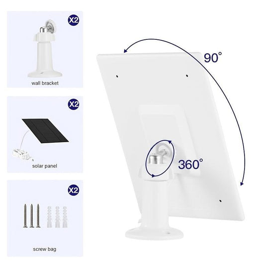 2 Packs 6V Solar Panel for Security Camera IP65 Waterproof