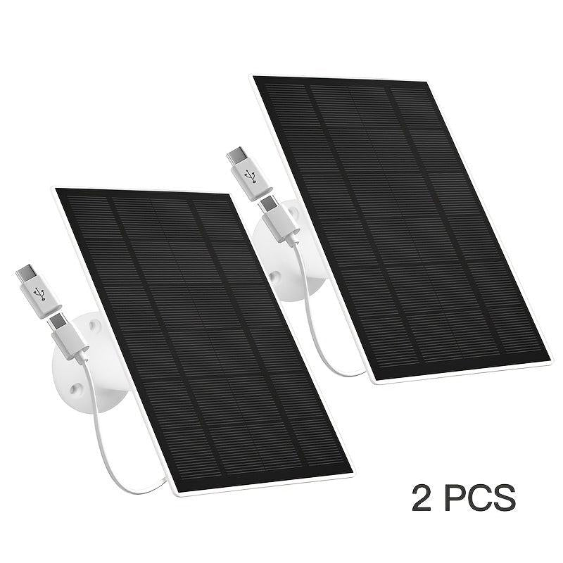2 Packs 6V Solar Panel for Security Camera IP65 Waterproof