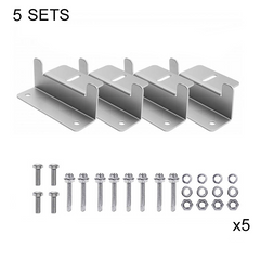 5 Sets Panel Mounting Brackets Lightweight Aluminum for RVs Boats Yachts