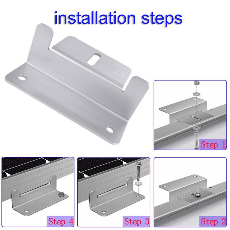 5 Sets Panel Mounting Brackets Lightweight Aluminum for RVs Boats Yachts