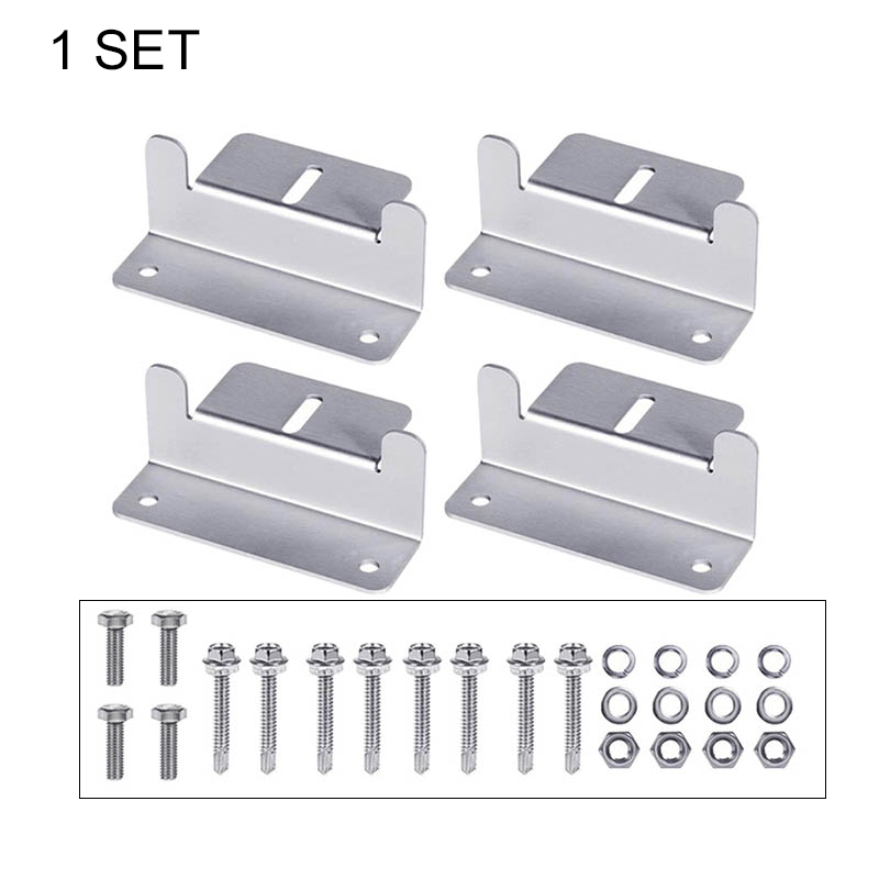 5 Sets Panel Mounting Brackets Lightweight Aluminum for RVs Boats Yachts