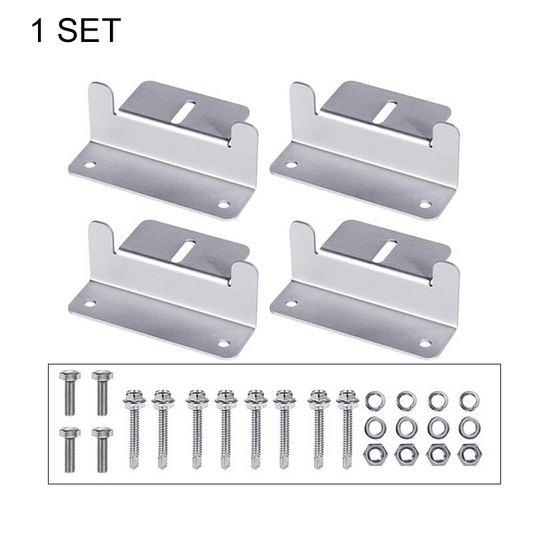5 Sets Panel Mounting Brackets Lightweight Aluminum for RVs Boats Yachts