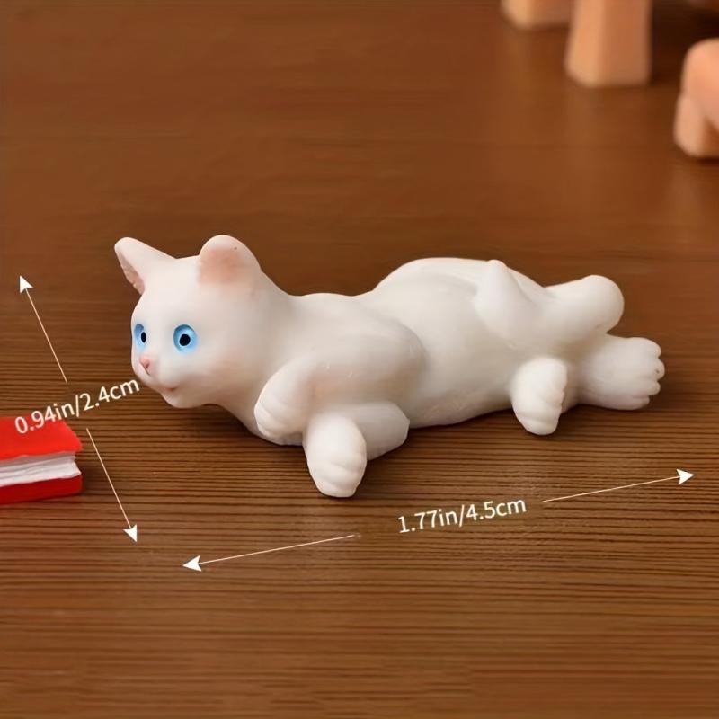 3pcs Resin Cat Statues for Home Garden Decoration & Outdoor Decor