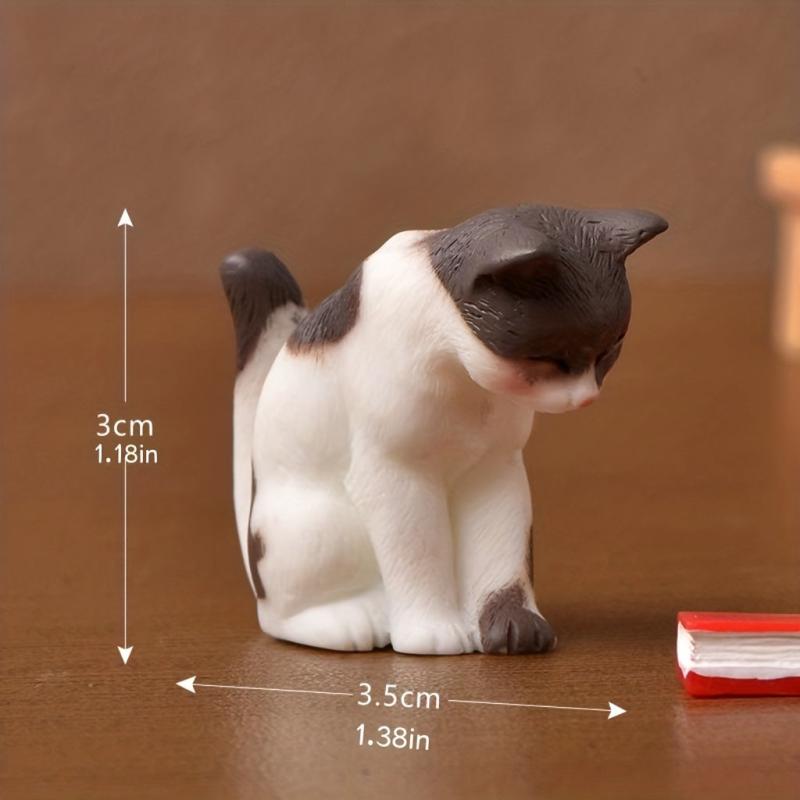 3pcs Resin Cat Statues for Home Garden Decoration & Outdoor Decor