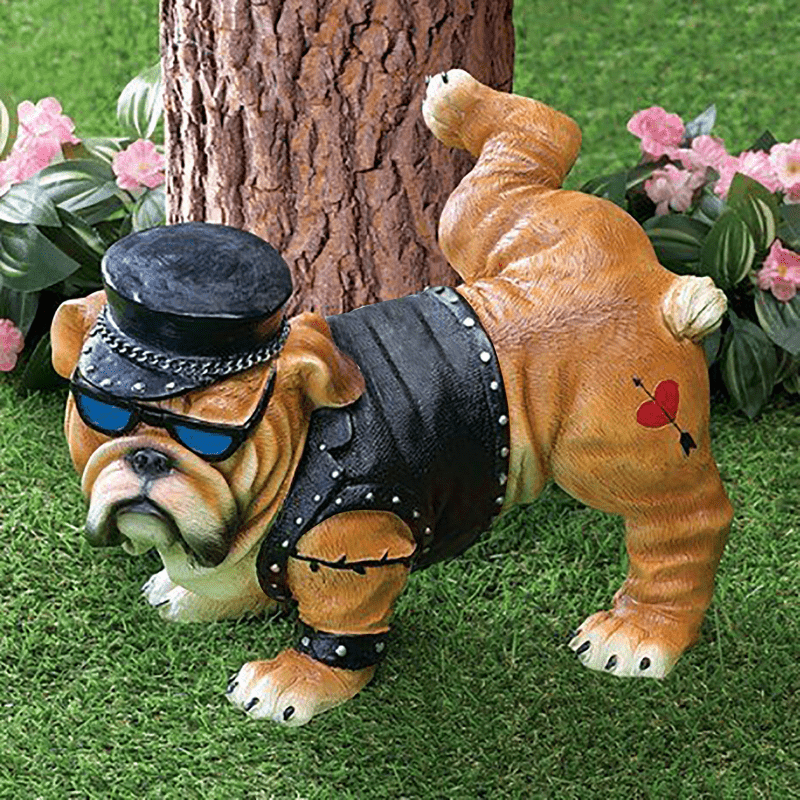Resin Bulldog Statue for Home Garden Decoration