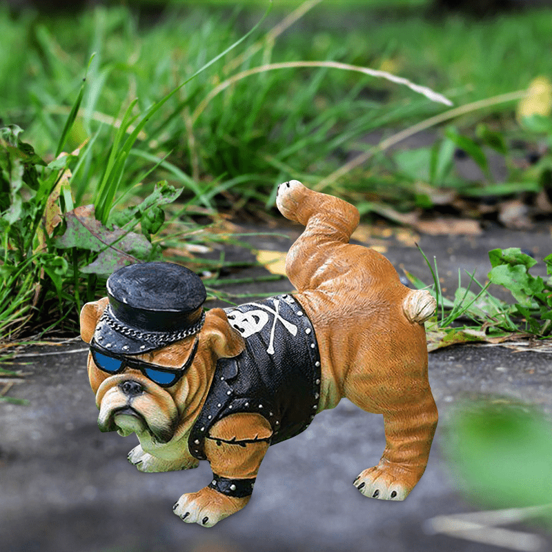 Resin Bulldog Statue for Home Garden Decoration