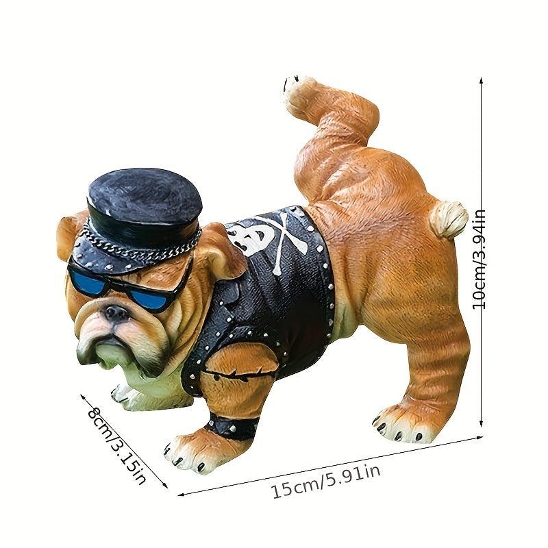 Resin Bulldog Statue for Home Garden Decoration