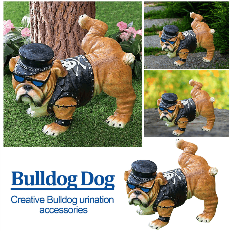 Resin Bulldog Statue for Home Garden Decoration