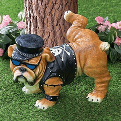 Resin Bulldog Statue for Home Garden Decoration