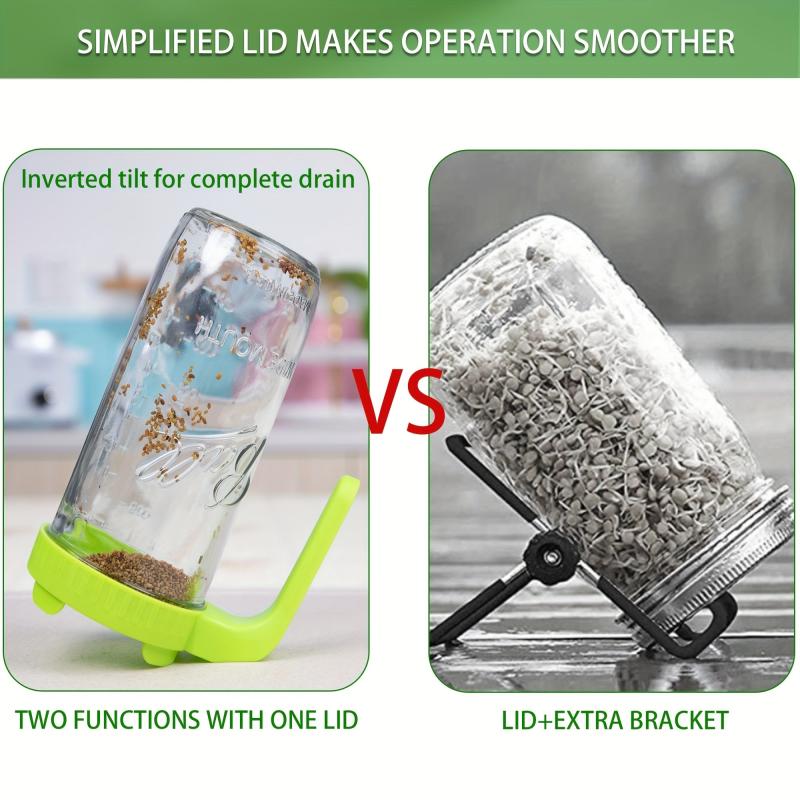 6pcs Sprouting Lids Set for Easy Sprout Growing