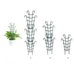 4pcs Mini Garden Trellis for Climbing Plants - Stackable Plant Support